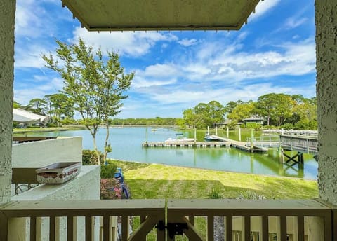 Private Porch with Lagoon Access