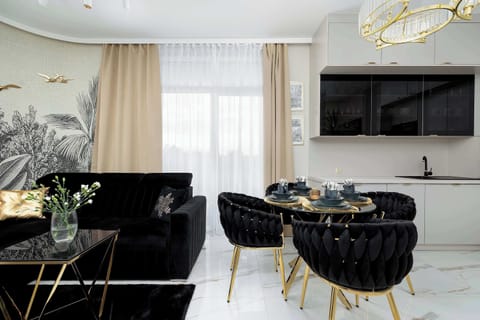 Dining table in the living room.