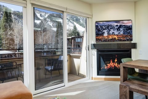 Stunning views of Aspen Mountain from the living room!