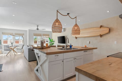 Unit A open concept layout.