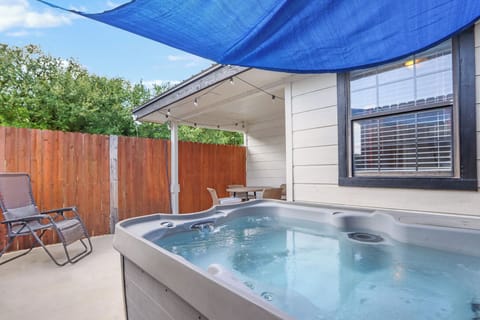 Unwind in the private hot tub