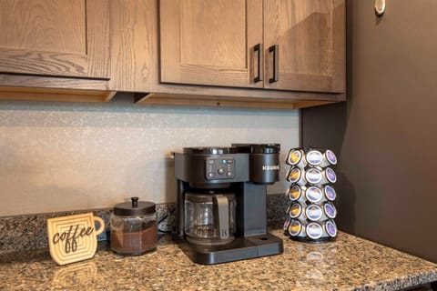 Prepare your morning cup of coffee to enjoy on the deck watching the sunrise.