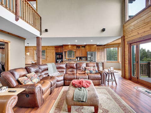 Our great room features a large, cozy sectional...