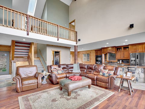 ...And an open concept with a full kitchen.