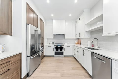 Kitchen is fully stocked with everything necessary to cook for groups up to 8. 