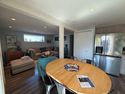 Open concept, kitchen, dining and living room.