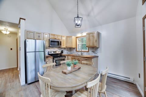 Electric stove, microwave and full size refrigerator