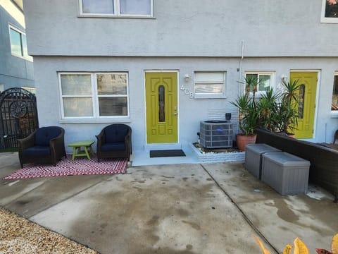 Front entrance. Free parking for 2 cars in front of townhome!