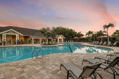 Dusk at the clubhouse