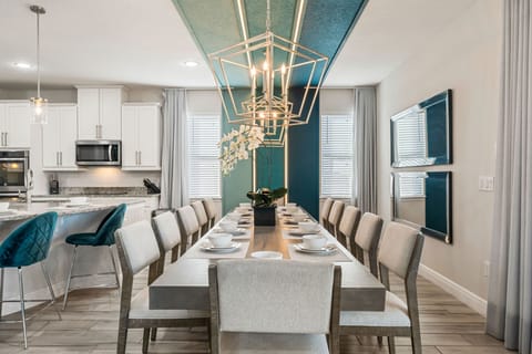 Dining area next to the kitchen space