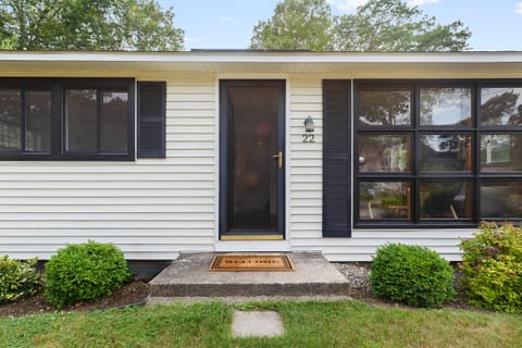 Large picture windows with plenty of light and views of nature.