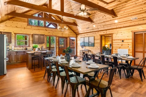 An open dining area with room for everyone at the table.