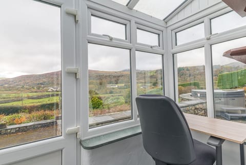Hollace front porch with lake district fells beyond