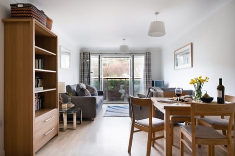Living room at 20 Waves, Watergate Bay, self catering with Beach Retreats.
