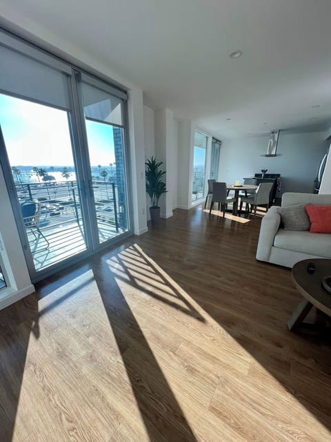 Modern and inviting living space with stylish décor and abundant natural light