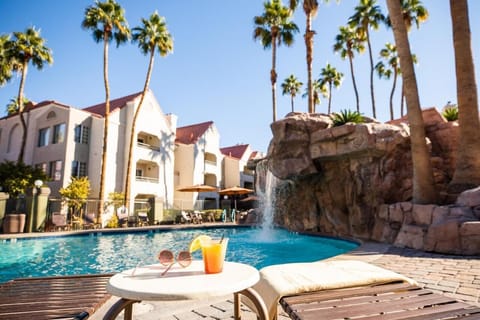 Sip something refreshing with waterfall views and warm breezes.
