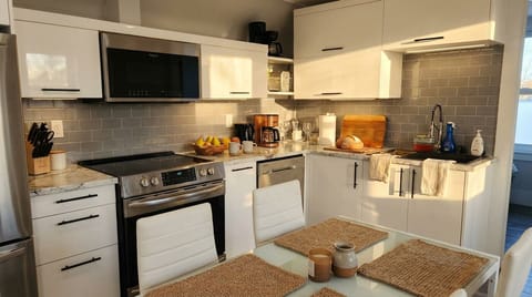 Dining table and kitchen 
