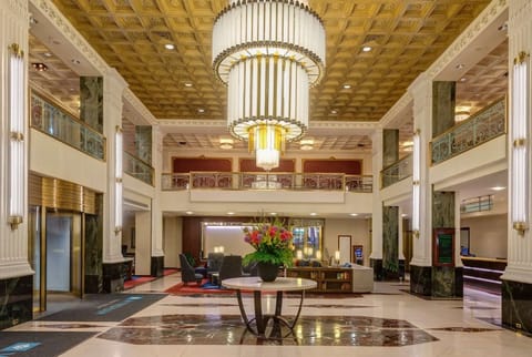 Marvel at soaring ceilings and timeless Art Deco glamour.