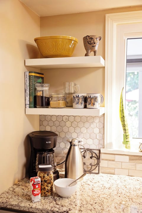 Mr. Coffee drip maker and carafe.