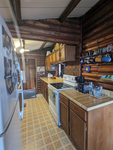 coffee & coffee maker provided. And check out all our family pics on the fridge