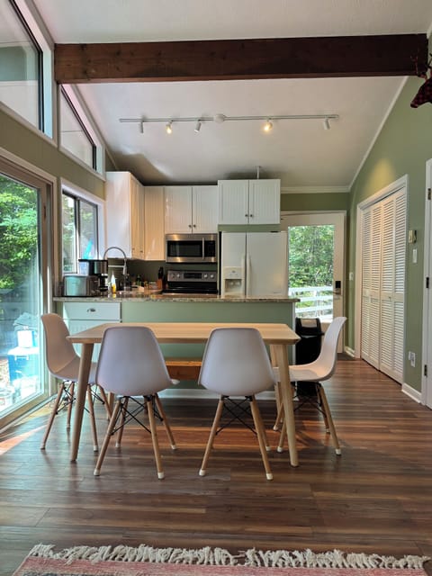 Dining area and kitchen.