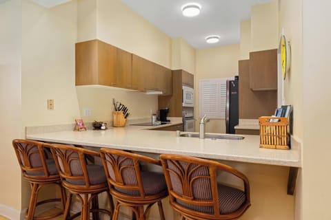 Hang out on the bar seating for four