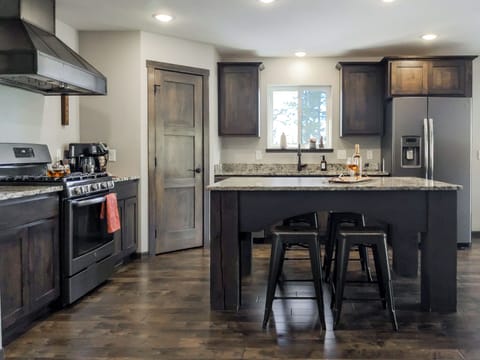 Kitchen with seating for four at island 