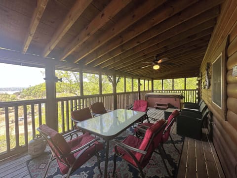 Deck with outdoor seating and grill 