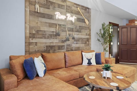 Get cozy with friends and family in this open and warm space
