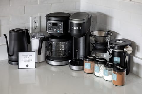 Start your day with our complimentary coffee bar