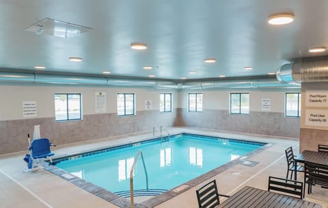 Unwind with an easy swim in the bright indoor pool.