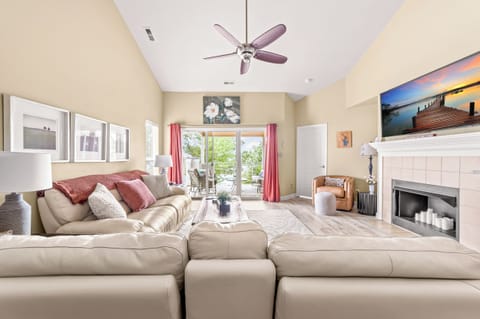 Our cozy living room for you to enjoy