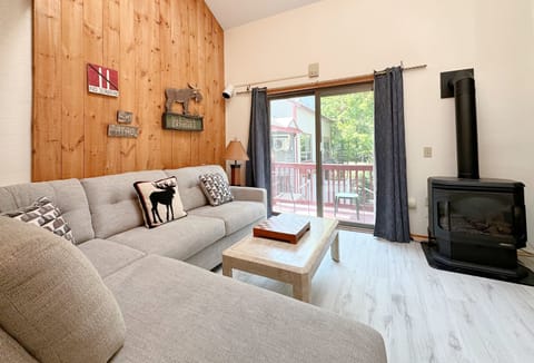 Oversized living area with gas fireplace