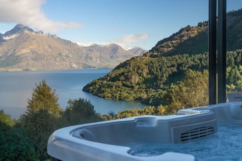 Relax in our brand new spa pool with unbeatable views
