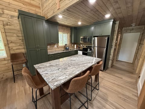 Kitchen for preparing and enjoying meals