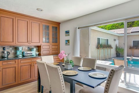 Spacious dining room for family meals.