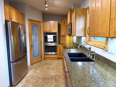 Large, stocked kitchen