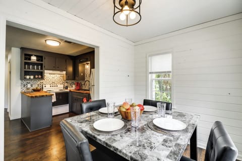 Dining room looking into kitchen