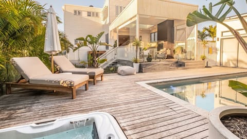 Lazy afternoons await beside the magnesium pool and heated spa