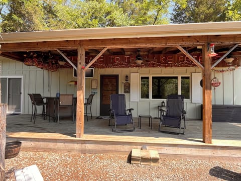 Enjoy the zero gravity chairs on the covered deck.