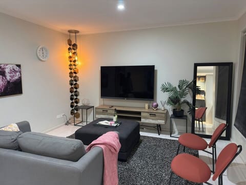 Comfortable sofa and TV