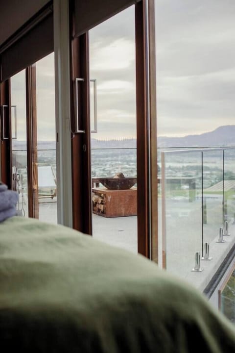 The upstairs deck from the master bedroom.