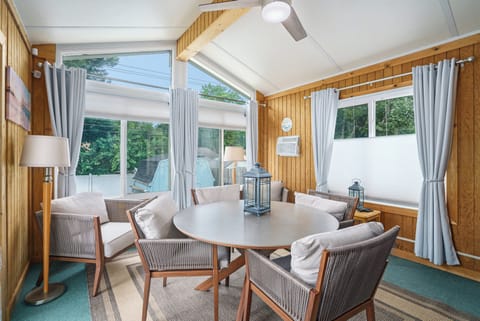 This spacious bock room is a wonderful addition and a great place to hang out!