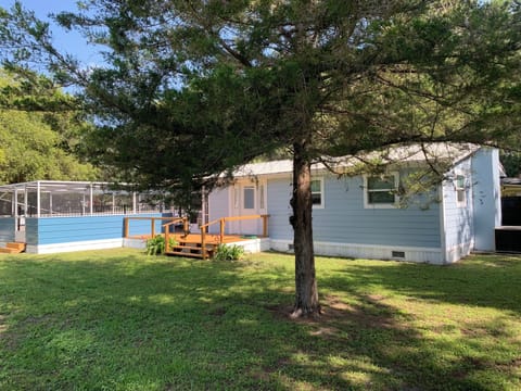 Front Yard with Screened Pool