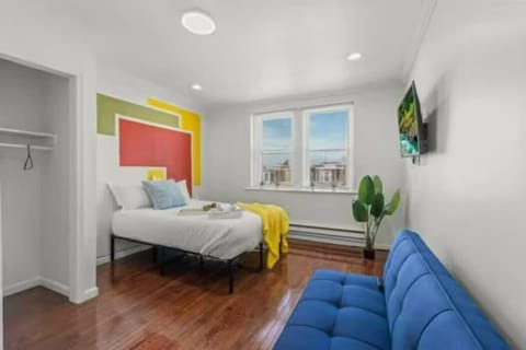 Transform your space with our vibrant and playful full bedroom, featuring bold colors and eye-catching patterns that are sure to make a statement
