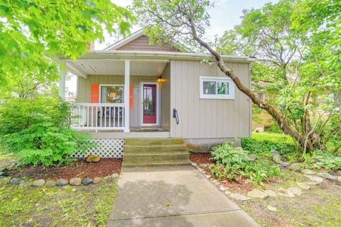 Property Exterior | Covered Porch w/ Seating | Private Yard