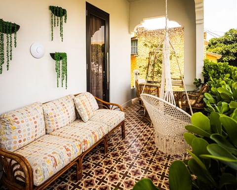 Private balcony with exterior furniture Presidential suite