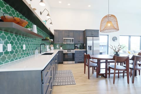 The gas oven is ready for pizza!