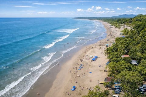 Beautiful Tamarindo Beach with Golden Sand, Rolling Pacific Waves & Expansive Tropical Coastline Perfect for Surfing and Relaxation