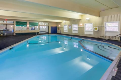 Dive into the heated indoor pool for year-round relaxation.